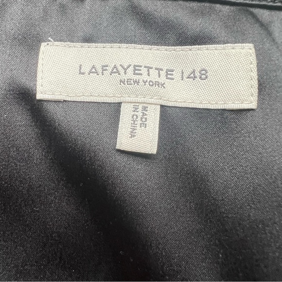 Lafayette 148 Scottie black blouse in terra sequin pattern - Picture 11 of 11